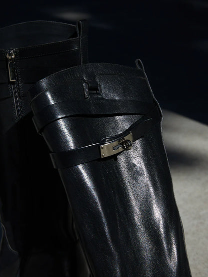 Leather Equestrian Riding Boots - Wolvess