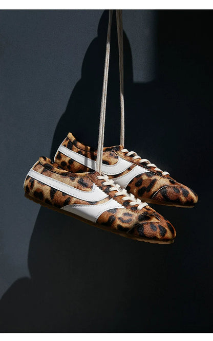 Leopard Print Retro Sneakers - Wolvess