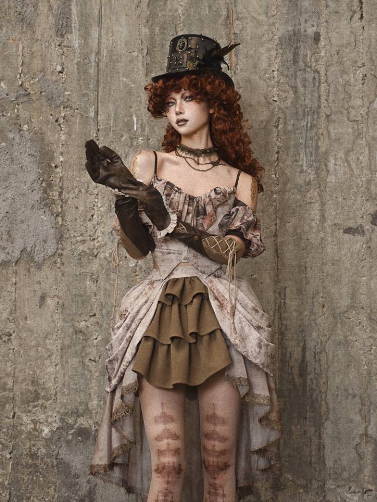 Vintage Lace Up sleeve - Wolvess