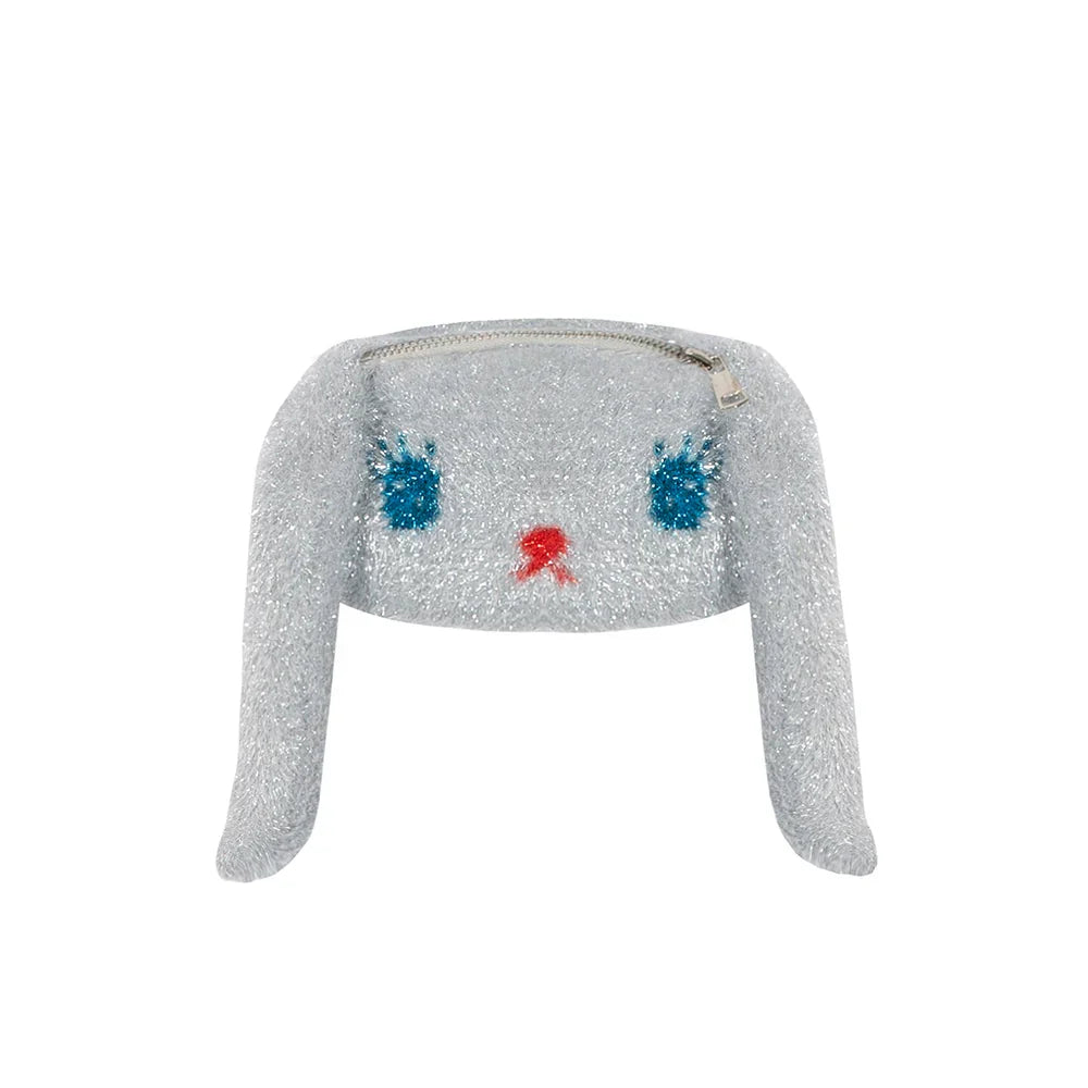 Fluffy Bunny Plush Crossbody Bag - Wolvess