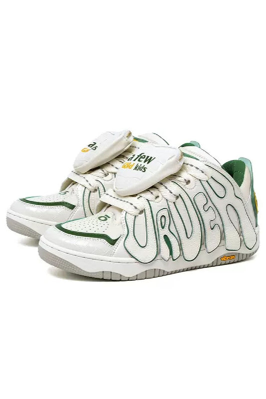 High-Top Sneakers White Green - Wolvess