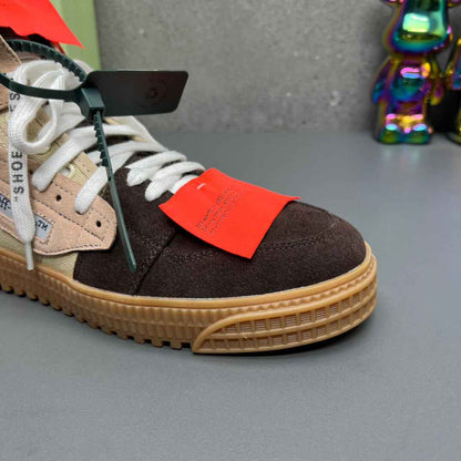 Off-White Off-Court 3.0  Suede Canvas Beige Dark High-Top Sneaker