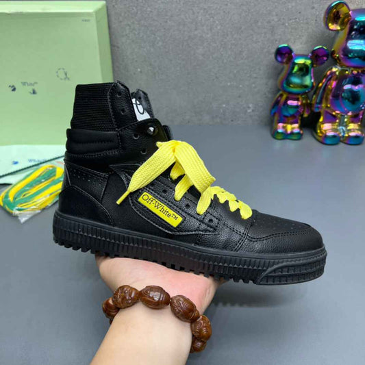 Off-White 3.0 Off Court Black Yellow High-Top Sneakers