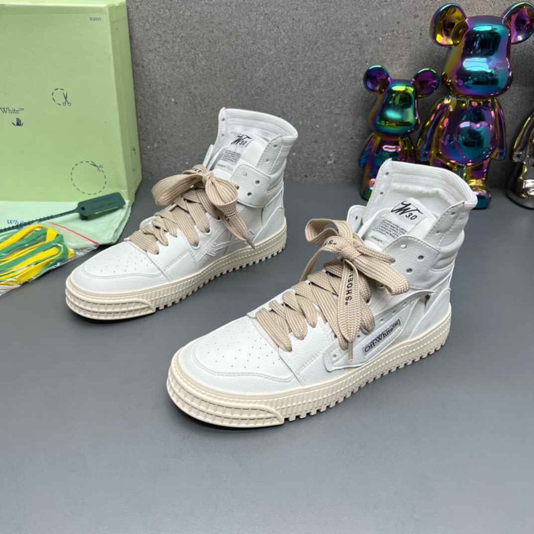 Off-White 3.0 Off Court White Beige High-Top Sneaker