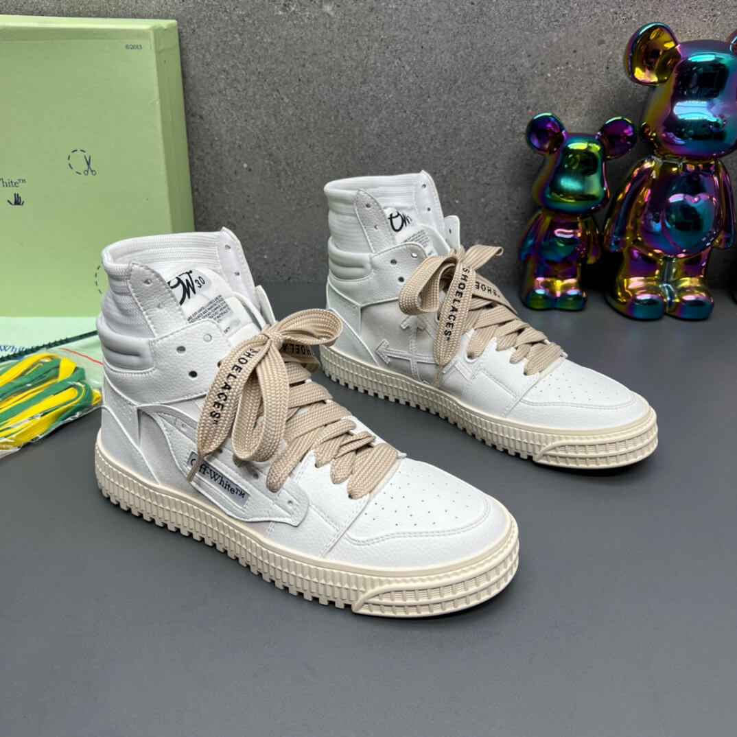 Off-White 3.0 Off Court White Beige High-Top Sneaker