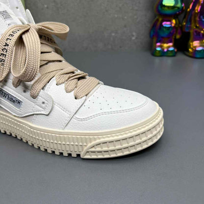 Off-White 3.0 Off Court White Beige High-Top Sneaker
