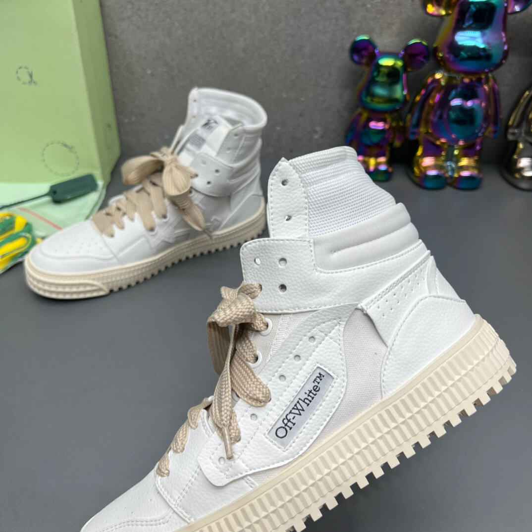 Off-White 3.0 Off Court White Beige High-Top Sneaker