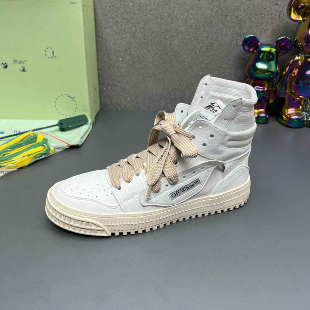 Off-White 3.0 Off Court White Beige High-Top Sneaker