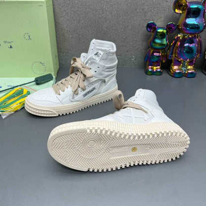 Off-White 3.0 Off Court White Beige High-Top Sneaker