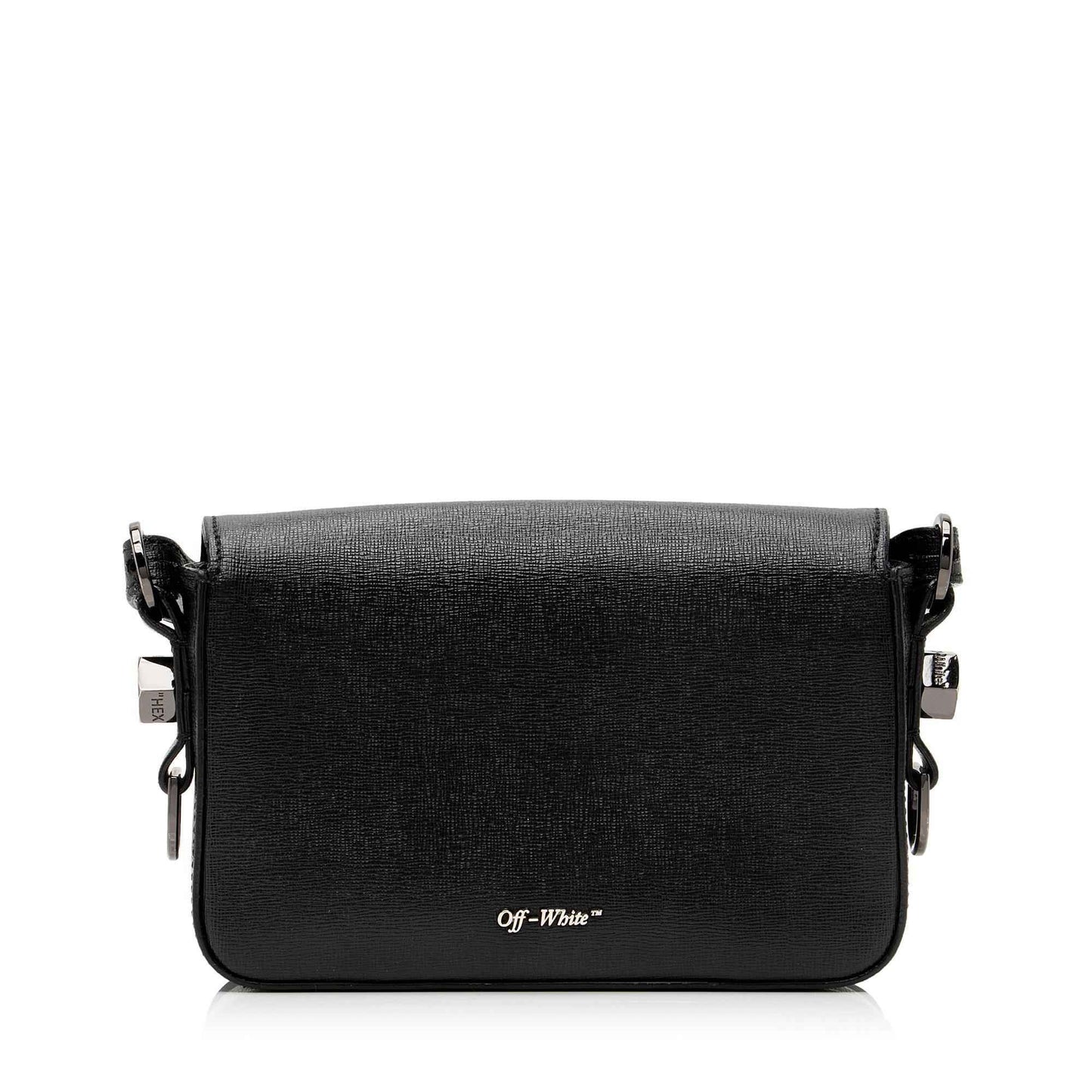 Off-White Leather Diag Mini Flap Bag