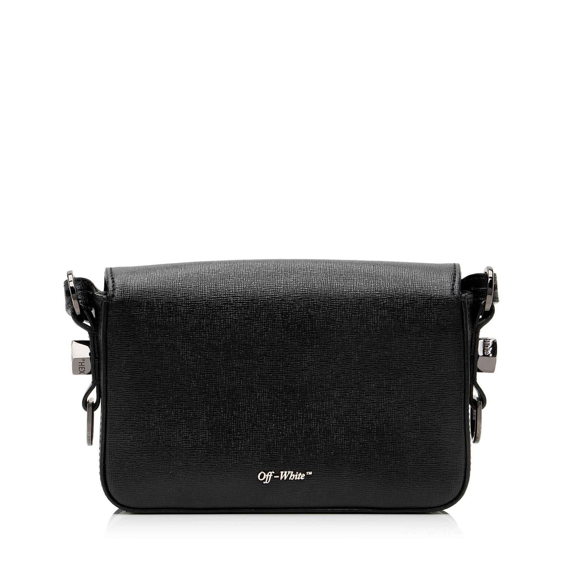 Off-White Leather Diag Mini Flap Bag