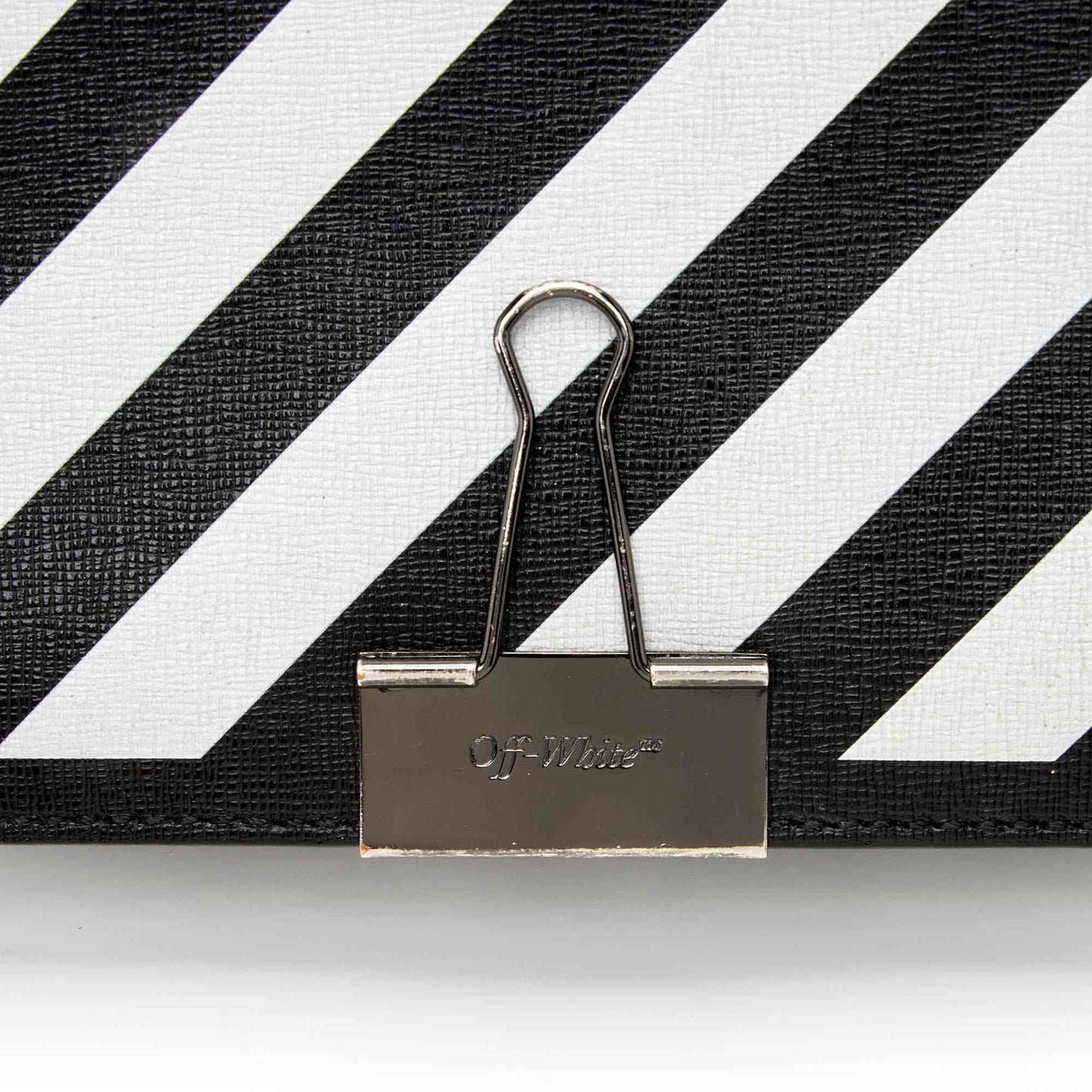 Off-White Leather Diag Mini Flap Bag