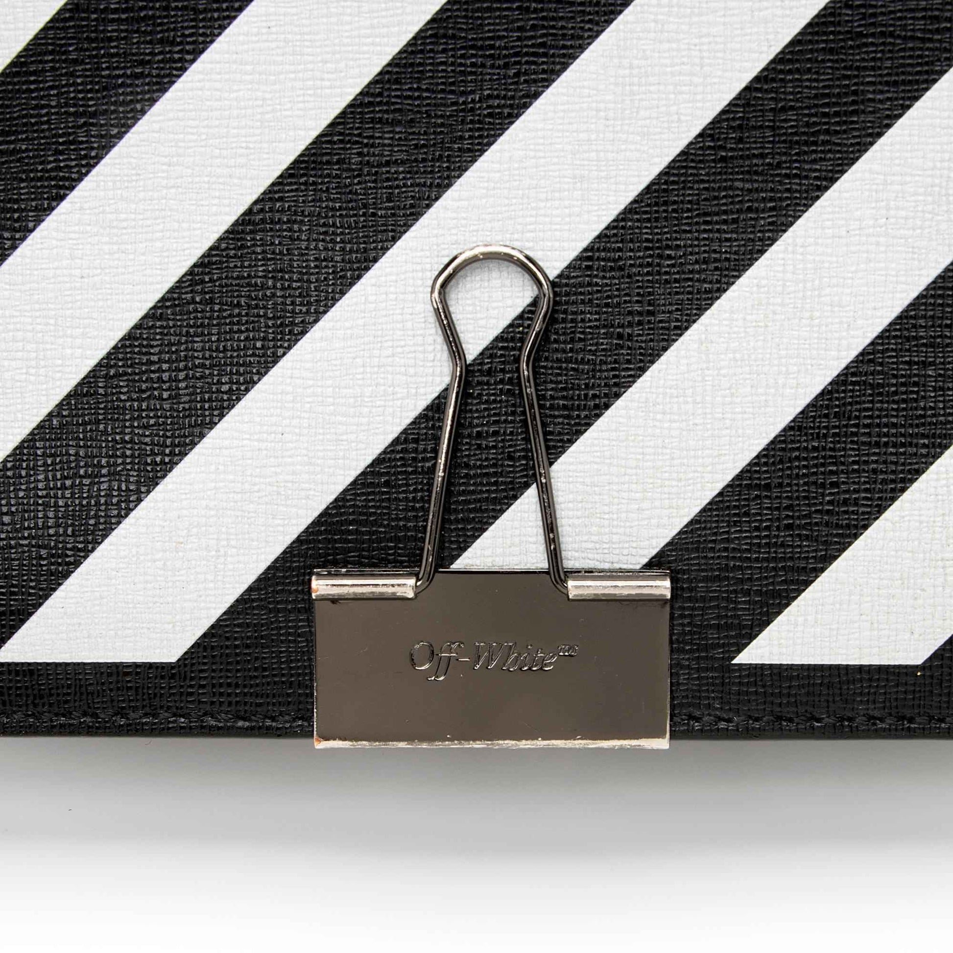 Off-White Leather Diag Mini Flap Bag