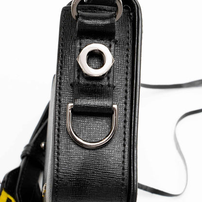 Off-White Leather Diag Mini Flap Bag