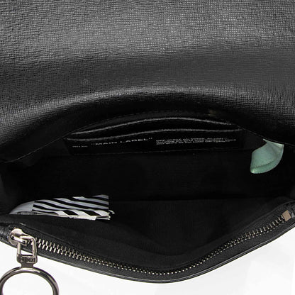 Off-White Leather Diag Mini Flap Bag