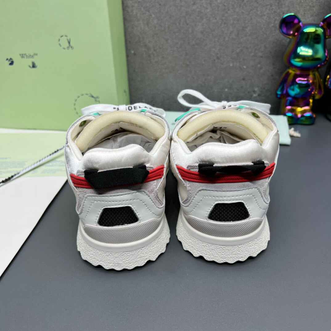 Off-White 'White Red' Sponge Mid-Top Sneaker