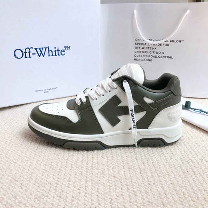 Off-White 'Out of Office' - White Jungle Green Sneakers