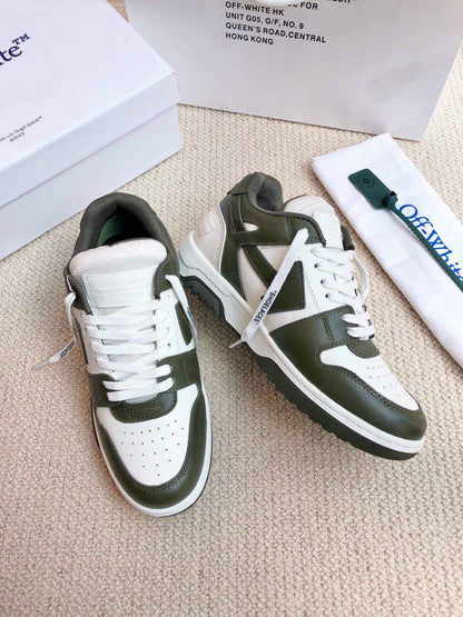 Off-White 'Out of Office' - White Jungle Green Sneakers