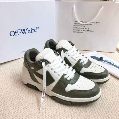 Off-White 'Out of Office' - White Jungle Green Sneakers