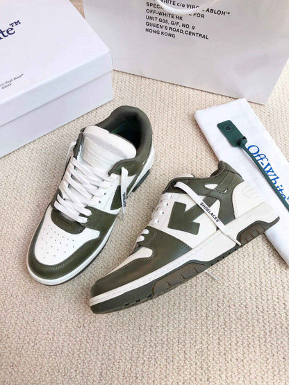 Off-White 'Out of Office' - White Jungle Green Sneakers