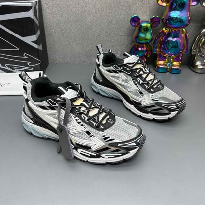 Off-White Silver Black Be Right Back Sneakers