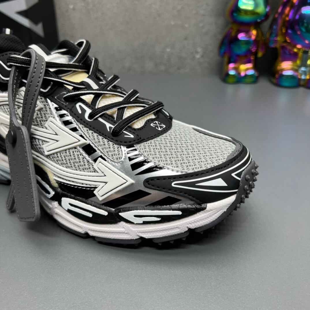 Off-White Silver Black Be Right Back Sneakers