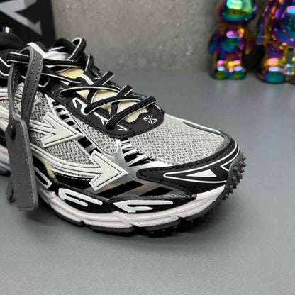 Off-White Silver Black Be Right Back Sneakers