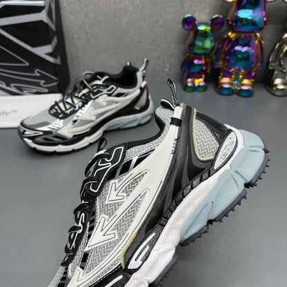 Off-White Silver Black Be Right Back Sneakers