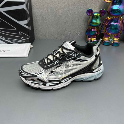 Off-White Silver Black Be Right Back Sneakers