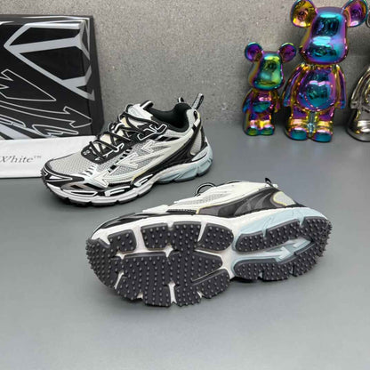 Off-White Silver Black Be Right Back Sneakers