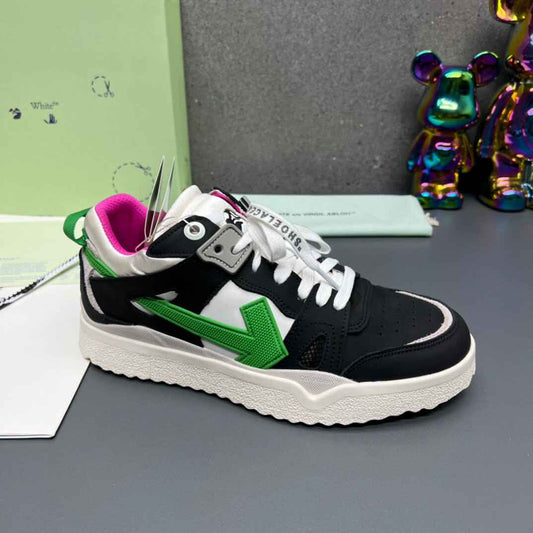 Off-White 'Black White Green' Sponge Mid Top Sneaker