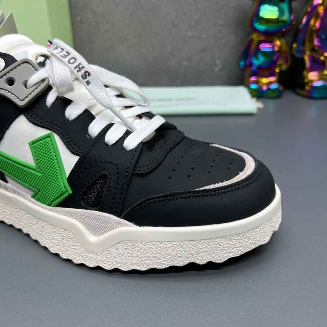 Off-White 'Black White Green' Sponge Mid Top Sneaker