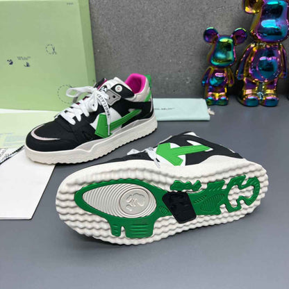 Off-White 'Black White Green' Sponge Mid Top Sneaker