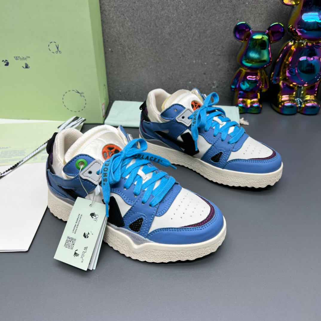 Off-White 'Blue Black' Sponge Mid Top Sneaker