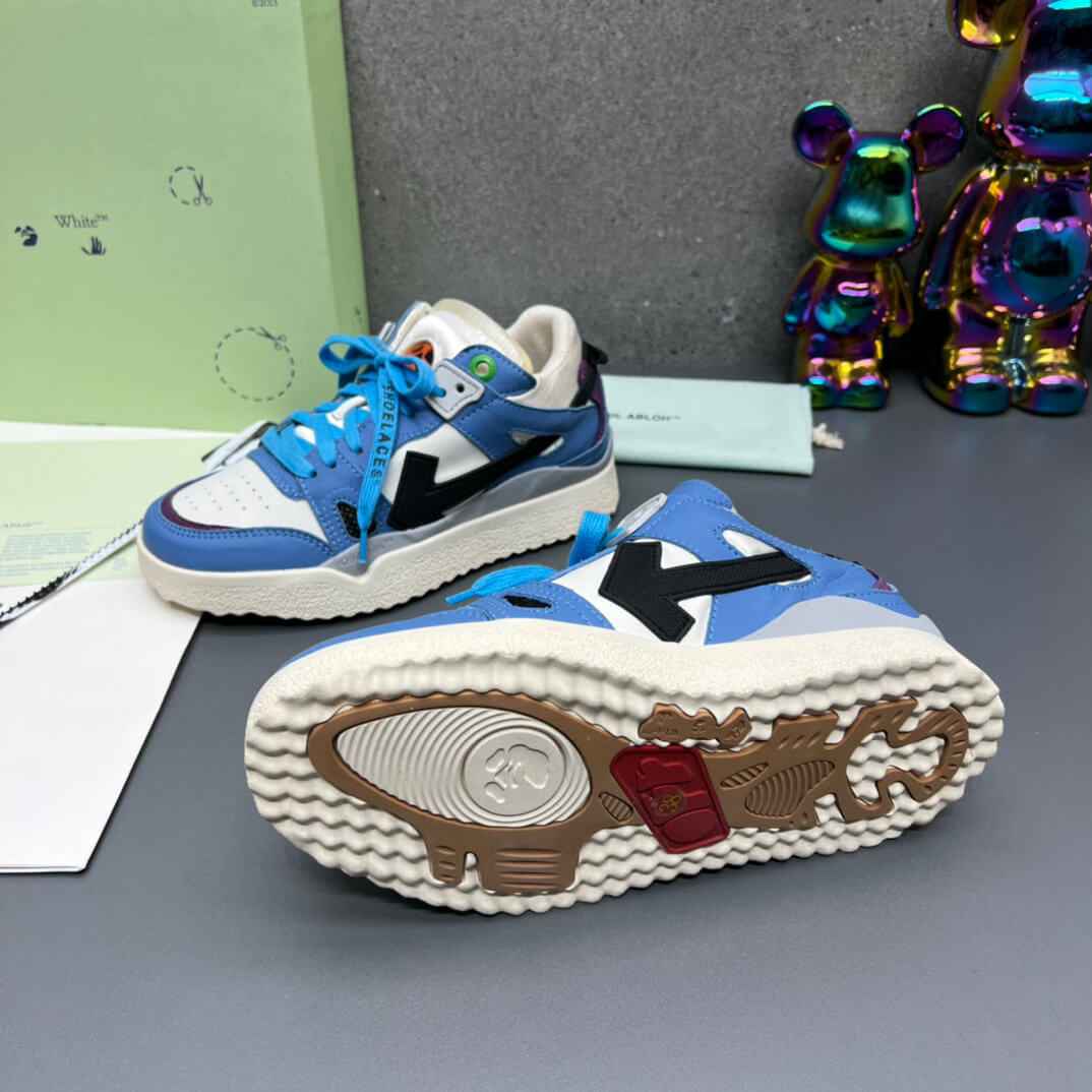 Off-White 'Blue Black' Sponge Mid Top Sneaker