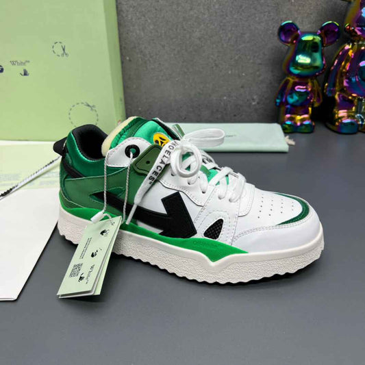 Off-White 'Green White Black' Sponge Mid-Top Sneaker