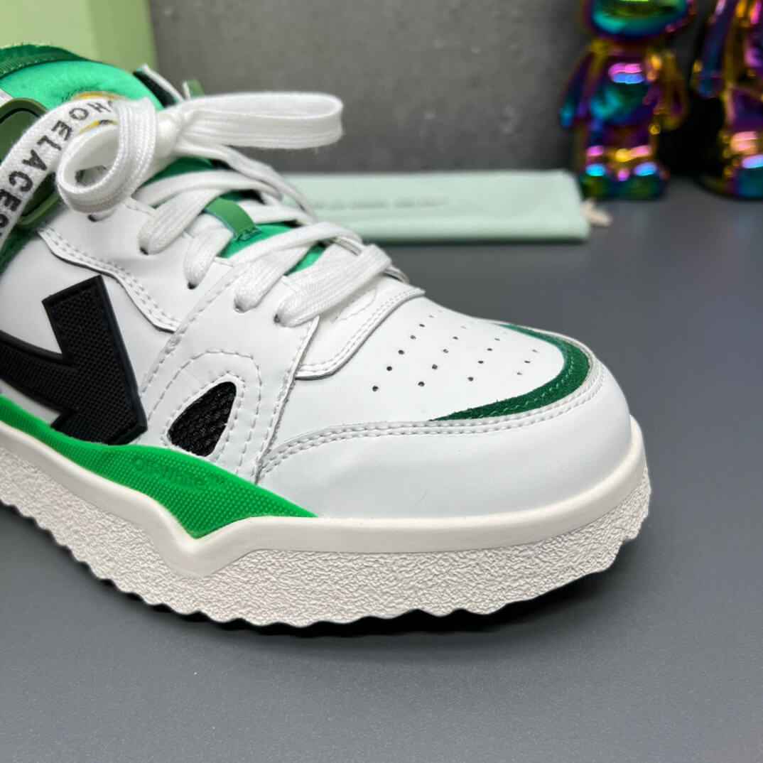 Off-White 'Green White Black' Sponge Mid-Top Sneaker