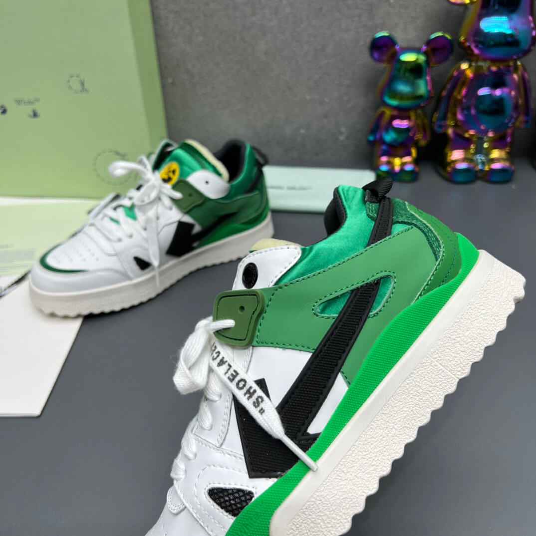 Off-White 'Green White Black' Sponge Mid-Top Sneaker