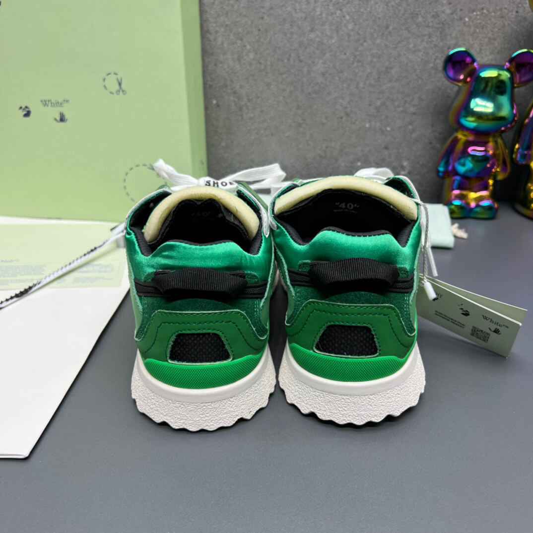 Off-White 'Green White Black' Sponge Mid-Top Sneaker