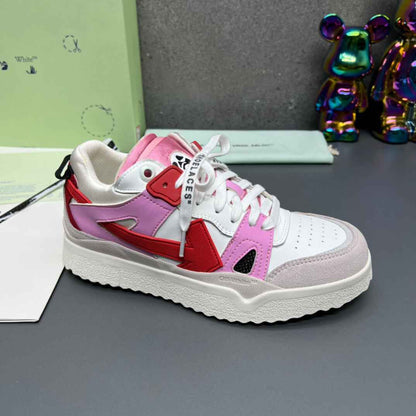 Off-White 'Pink White Red' Sponge Mid-Top Sneaker