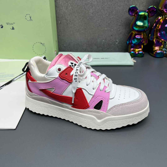 Off-White 'Pink White Red' Sponge Mid-Top Sneaker