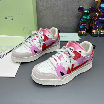 Off-White 'Pink White Red' Sponge Mid-Top Sneaker