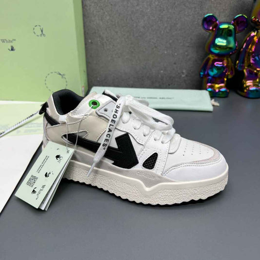 Off-White 'White Black' Sponge Mid-Top Sneaker