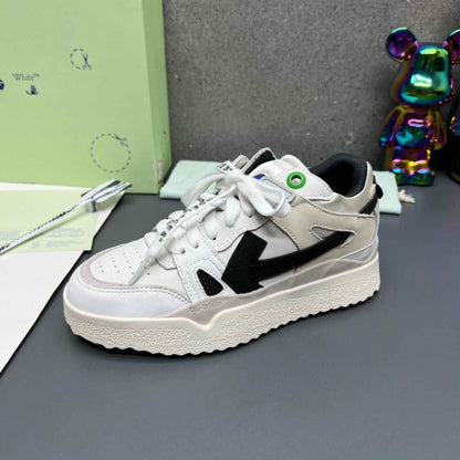 Off-White 'White Black' Sponge Mid-Top Sneaker