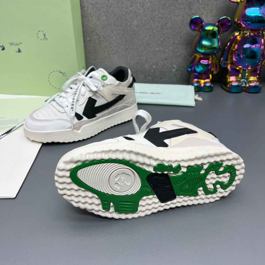 Off-White 'White Black' Sponge Mid-Top Sneaker