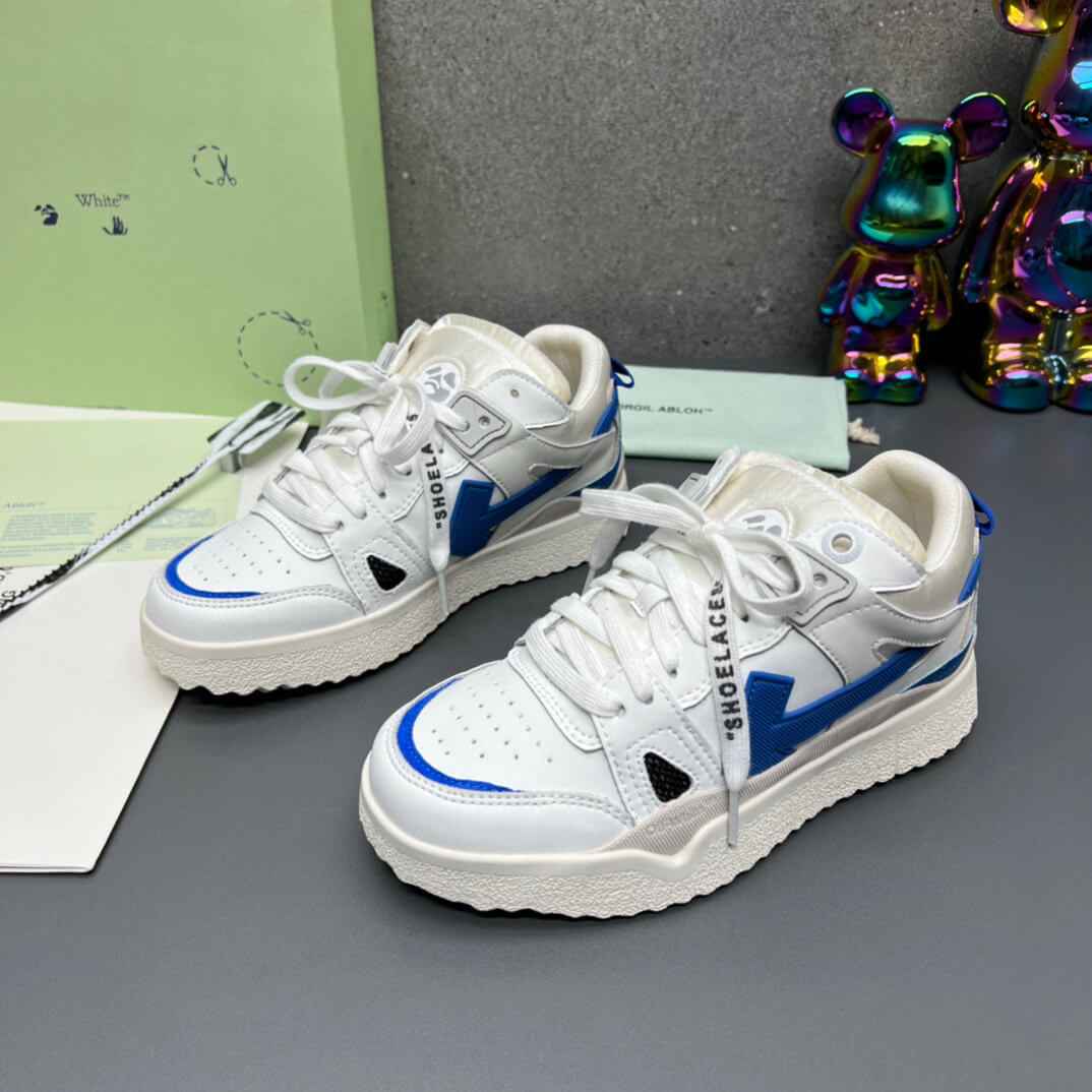 Off-White 'White Blue' Sponge Mid-Top Sneaker