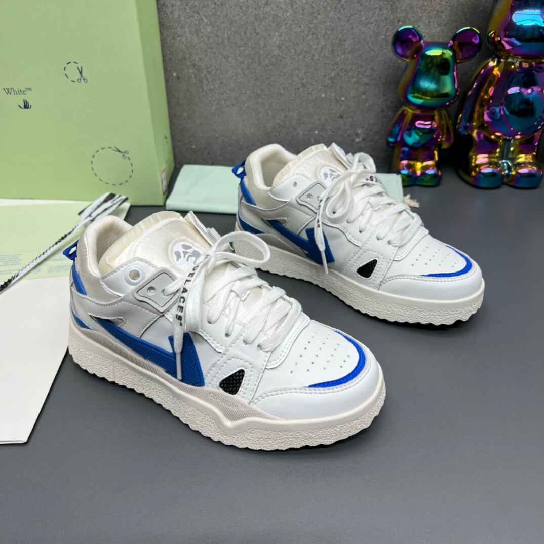 Off-White 'White Blue' Sponge Mid-Top Sneaker