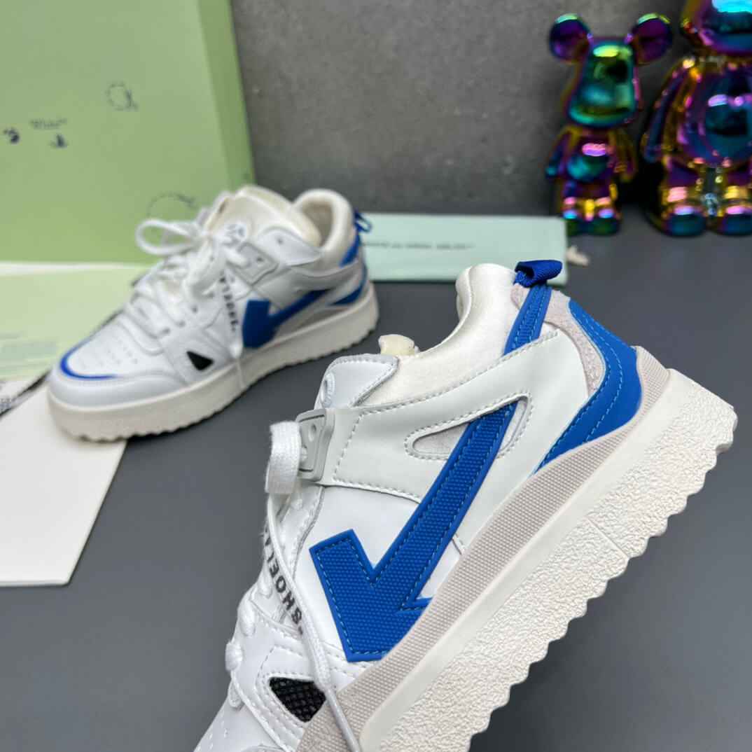 Off-White 'White Blue' Sponge Mid-Top Sneaker