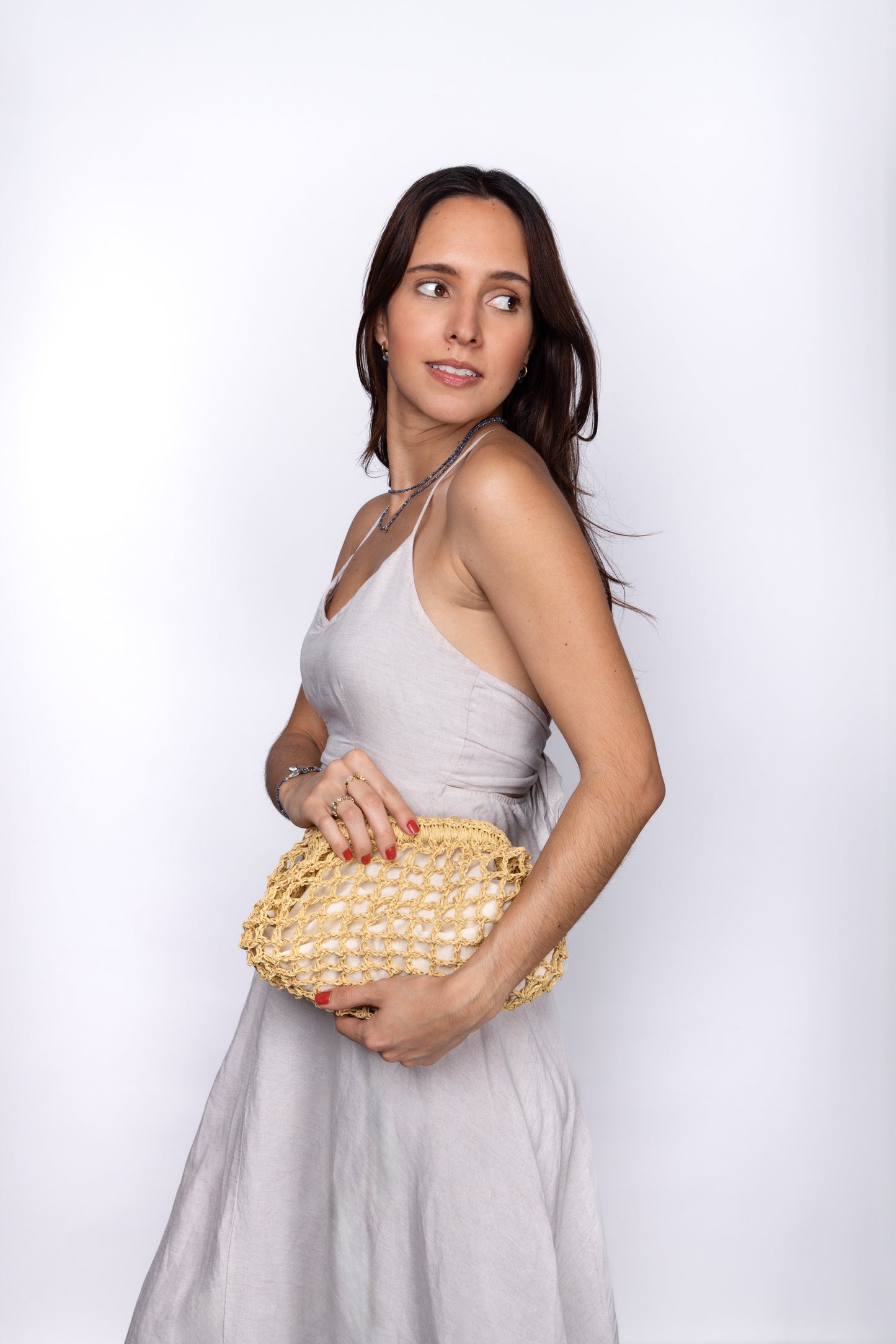 Ola Crochet Clutch Tin Marin Brand