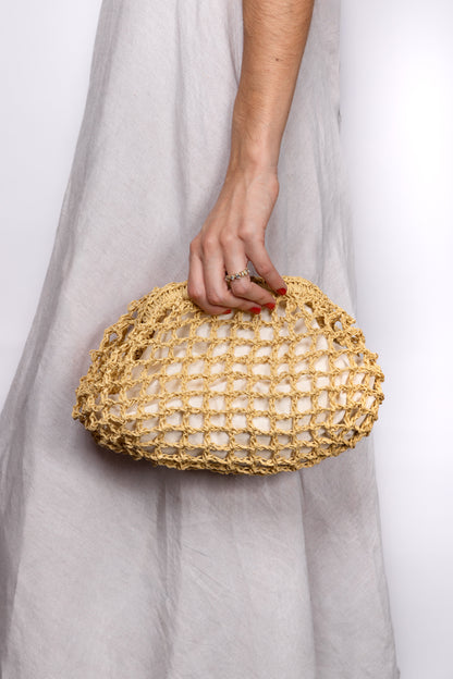 Ola Crochet Clutch Tin Marin Brand